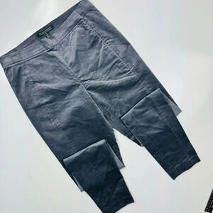 Banana Republic Devon‎ Fit Stretch Velvet Ankle Pants Dark Charcoal 0P